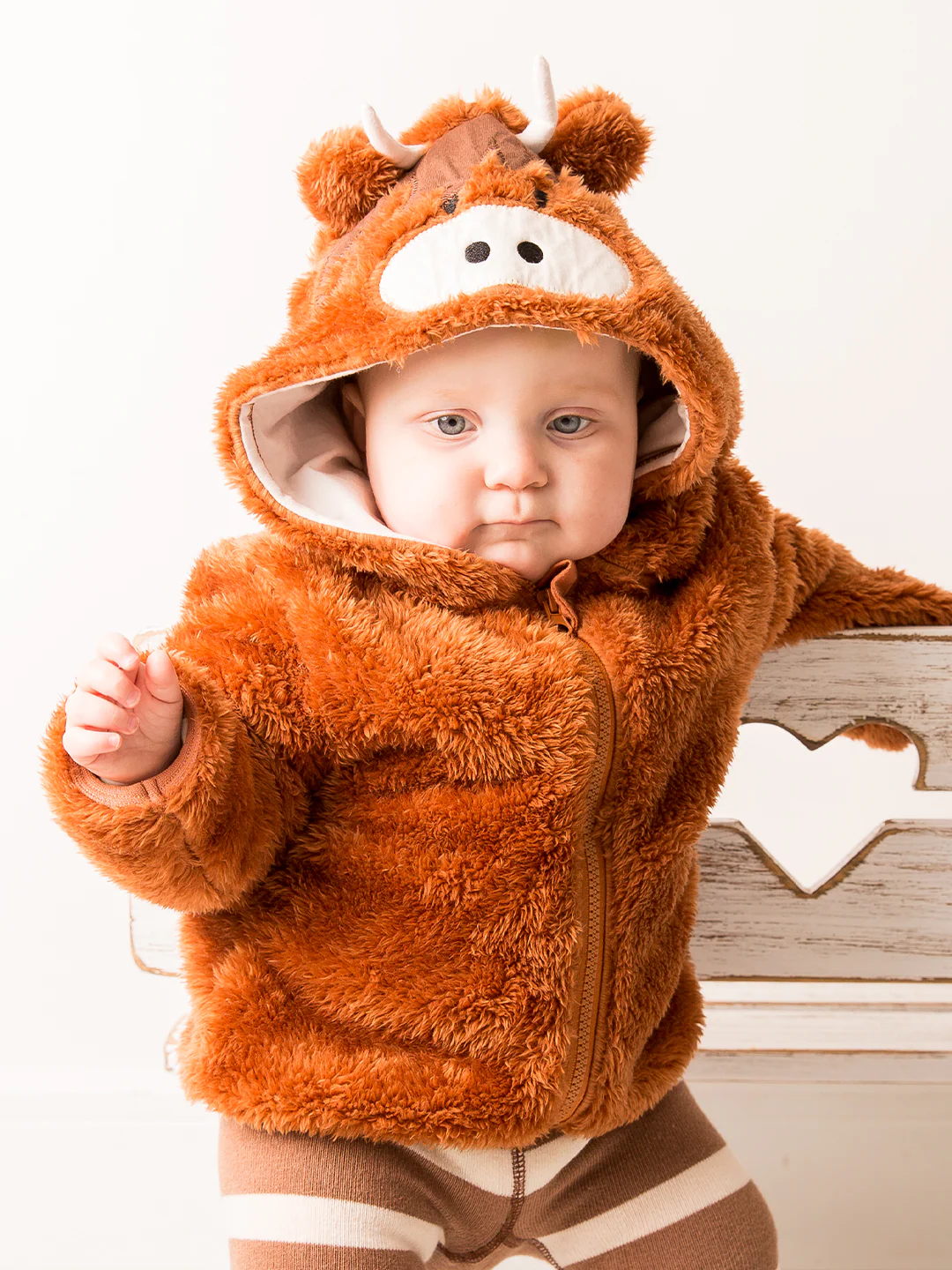 Junior Neutral Highland Cow Hoodie - Image 2
