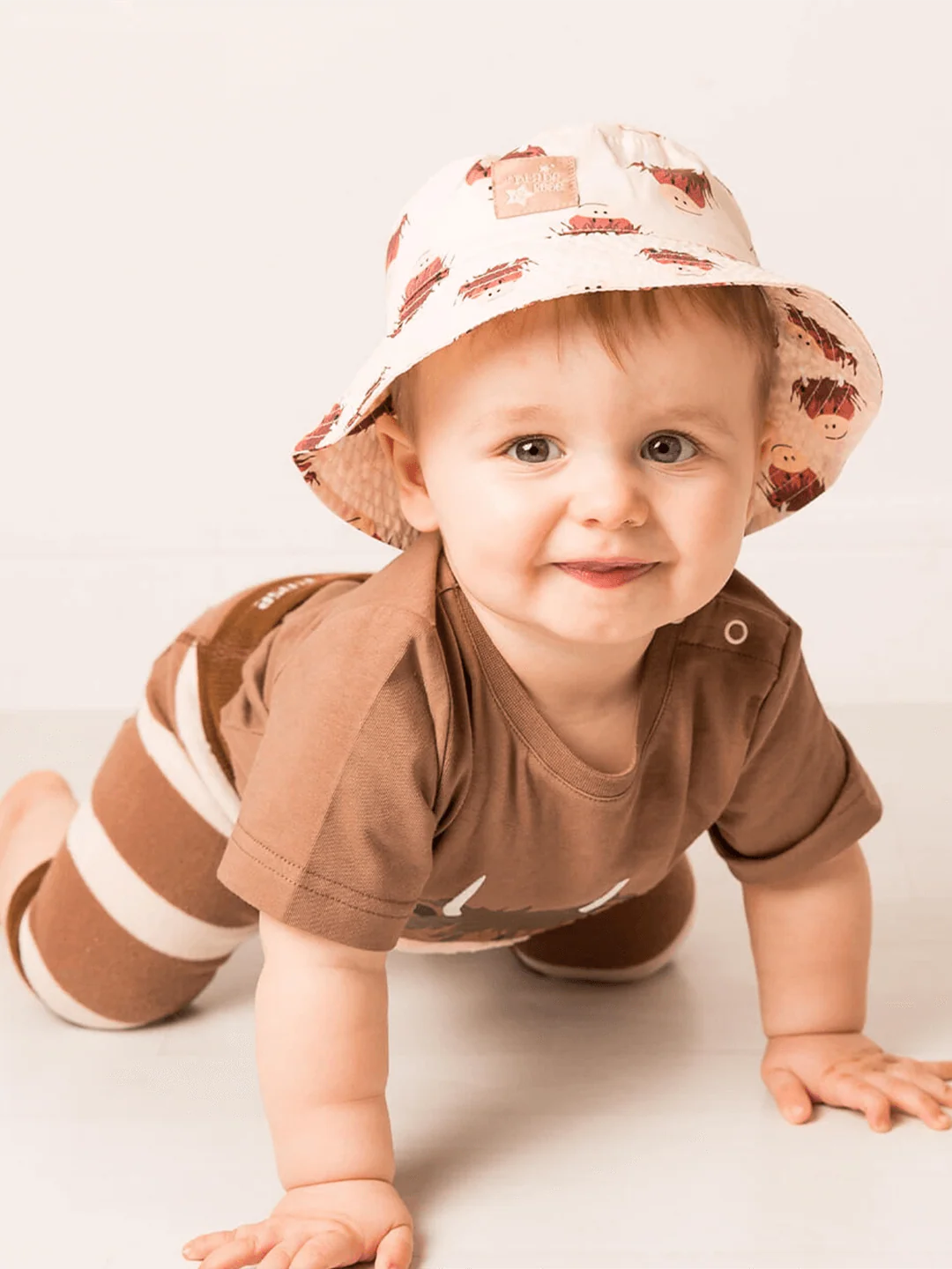 Neutral Highland Cow Summer Hat - Image 4